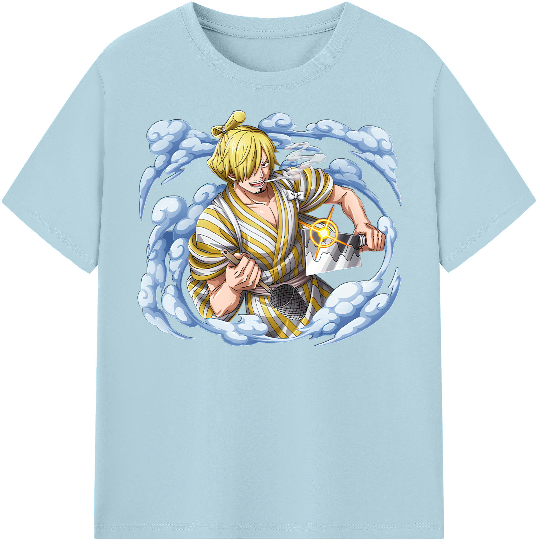 ワンピース サンジ ONE PIECE Sanji 綿100％半袖Tシャツ（フロントプリント）